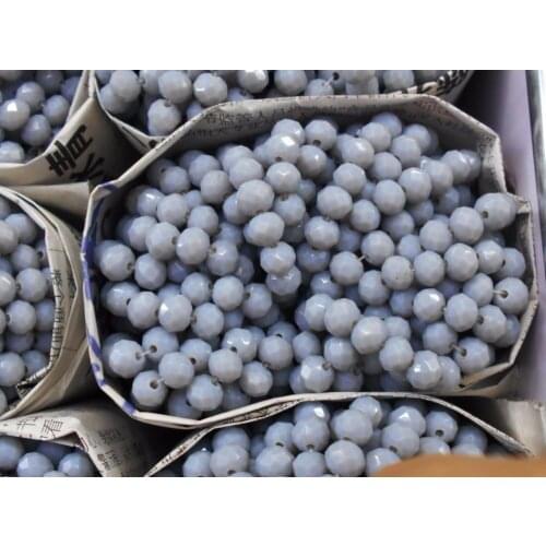 Solid Gray Color 4*6mm 50pcs Rondelle Austria faceted Crystal Glass Beads Loose Spacer Beads for Jewelry Making