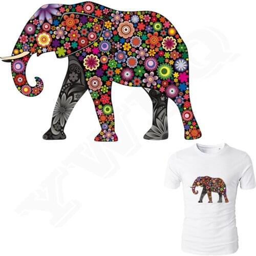 Colife Colorful Elephant Patches Iron On Patches For Clothes DIY Accessory Decoration Easy Print By Household Irons