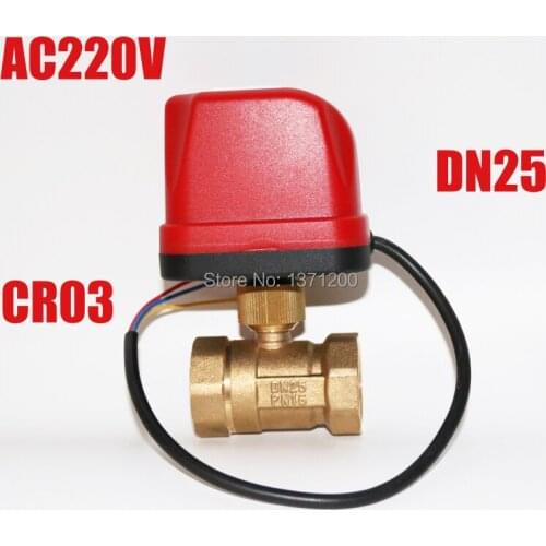 CWX-50K DN25 G1" quick installation Motorized ball valve for HVAC / fan coil , AC220V CR03 3 wires control Electric ball valve