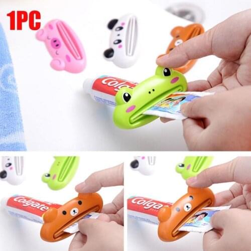 4 Colors Cartoon Animal Toothpaste Dispenser Home Plastic Cute Toothpaste Tube Squeezer Toothpaste Squeezer Bathroom Accessories