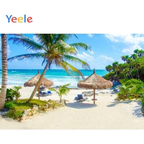 Yeele Seaside Summer Holiday Wedding Bench Sunbathing Photography Backgrounds Customized Photography Backdrops For Photo Studio