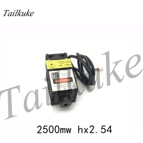 Measured 2500mw Laser Module 2.5w High Power 445nm Blue Light Engraving Machine Accessories 12v