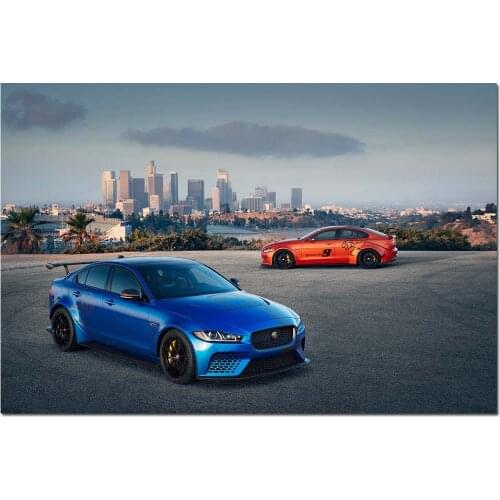 Jaguar XE SV Project 8 Supercar Poster Canvas Cloth Fabric Print Painting for Home Decor Wall Art Picture