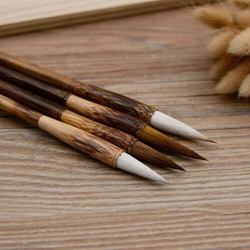 Chinese Brush Pen Mulitple Hair Brush Pen 3pcs/set Chinese Weasel Hair Ou Style Regular Script Calligraphy Brushes Tinta China