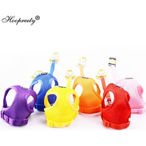 Soft Nylon Mesh Dog Harness And Leash Set Adjustable Walking Harness For Small Medium Dogs Chest Strap Vest For Cats Lead Chain