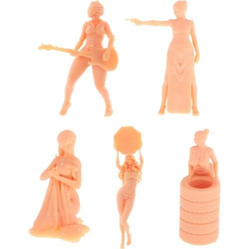 1:64 Scale DIY Painting Model Miniature Figure People Sand Table Decoration