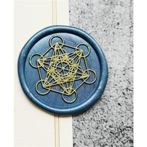 Metatrons Cube Sacred Geometry Seal Stamp,plant seal stamp,Geometry Wax Seal Stamp Kit,gift packing Metatron’s Cube seal