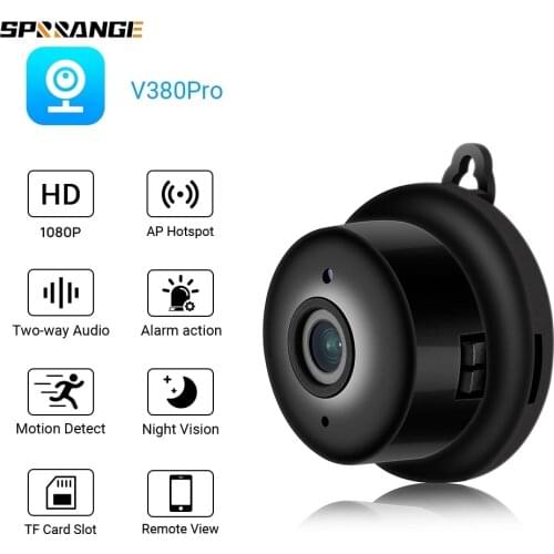 Mini Wifi IP Camera HD 1080P Wireless Indoor Webcam Nightvision Two Way Audio Motion Detection Monitor Action Camcorders V380