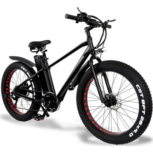 KS26 750W Powerful Electric Bike, 26 Inch 4.0 Fat Tire Mountain Bike, 48V 15Ah / 20Ah Battery, Front & Rear Disc Brake