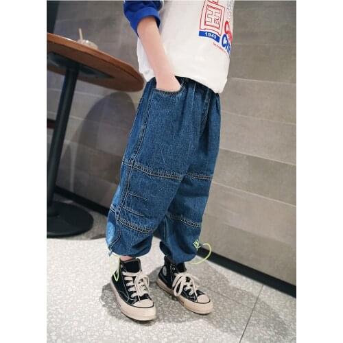 New Kids Pants Girls Toddler Boys Jeans Trousers Children Jeans for Boys Jeans Kids Boy Casual Denim Pants Kids Clothing 4-14Y