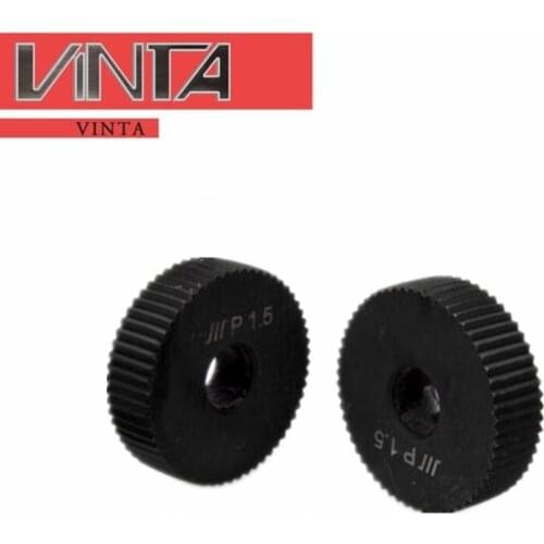 A pair Straight stripe Knurled wheel Dual Turning Cutter Set Pitch 0.4 0.5 0.6 0.8 1 1.2 1.5 1.6 1.8 2.0 mm Linear Knurling Tool