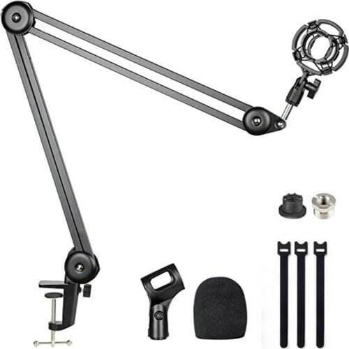 Microphone Stand For Blue Yeti With Mic Pop Filter and Shock Mount Boom Scissor Arm Bracke For BM 800 Mic