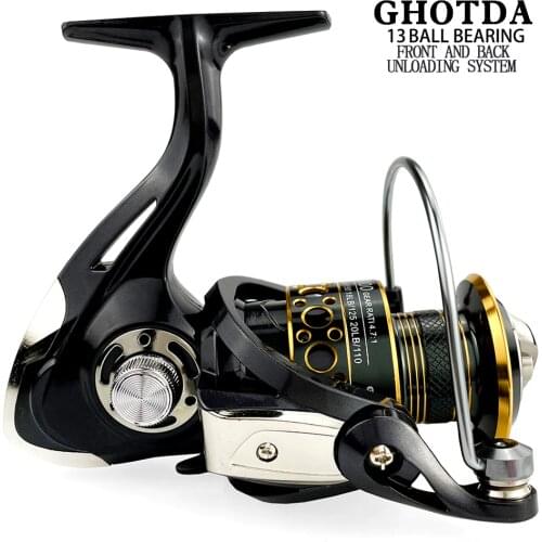 Fishing Spinning Reel Metal Spool 5.2:1 13BB Ball Bearings Carp Fishing Reel BK2000-7000 Fishing Reel