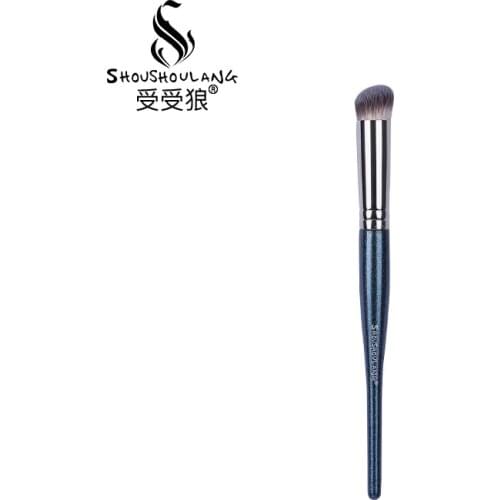 Shoushoulang Professional Handmade Make Up Brush Angled Concealer Brush Q-37 Soft Resilient Synthetic Fiber Makeup Brush