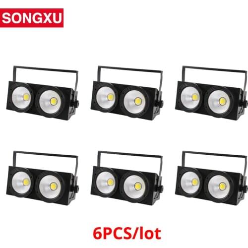 2 Eyes LED Stage LED Audience Light 2pcs 100w LED COB Blinder for Dj Disco Effect Lights Wedding Party 6pcs/lot/SX-COB200