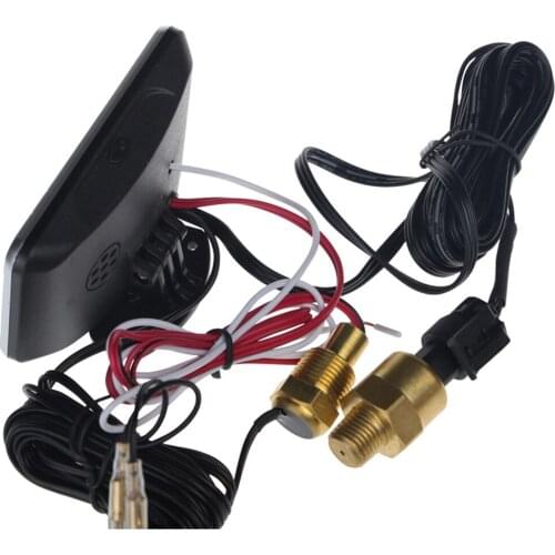Universal Water Temperature Gauge LCD Voltage Voltmeter 12V-24V Accessory