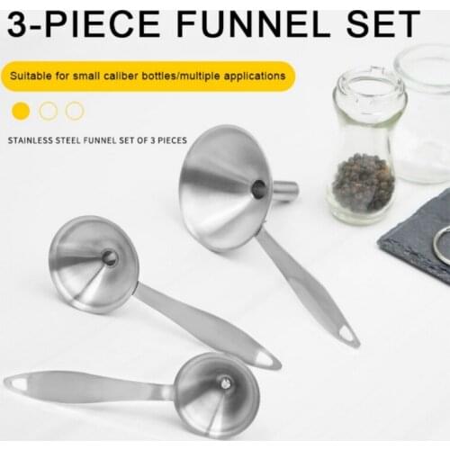 Stainless Steel Long Handle Funnel Kitchen Oil Liquid Funnel Canning Funnel Seperatory Oil Tool Kitchen Cooking Tools