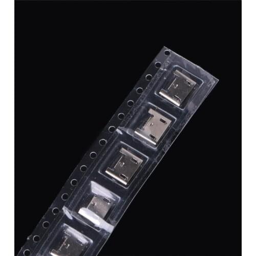 YYSD 10 Pcs Micro USB Type B 5 Pin Female Socket Connector SMD 4 Legs 90 Degree