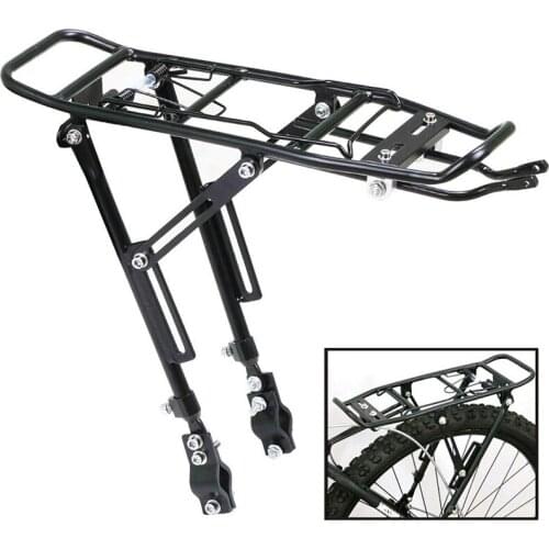 Alloy Rear Bicycle Pannier Rack Carrier Bag Luggage Cycle Mountain Bike Black