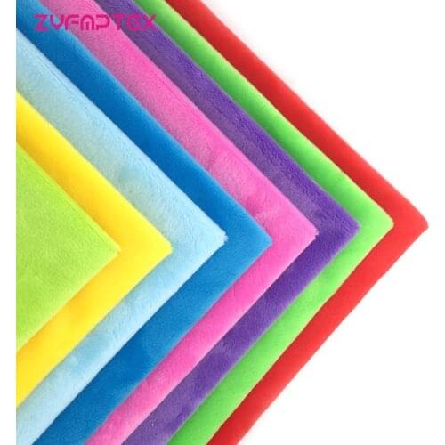 ZYFMPTEX 8pcs 45x50cm Exceed Soft Polyester Plush fabric DIY Toys Blanket Clothing In Material Patchwork Cloth Warm Fabric