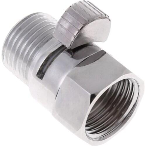 100% Brass Flow Control Valve Water Pressure Reducing Controller Hand Held Sprayer Head Shut Off Stop Switch For Shower Supply