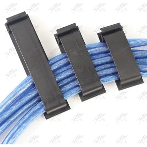 20PCS FC-30/40/50 Selfadhesive Nylon mounting flat pole wire cable clamp Cable Drop Wire Holder to fix Car Charger Cable Clamp