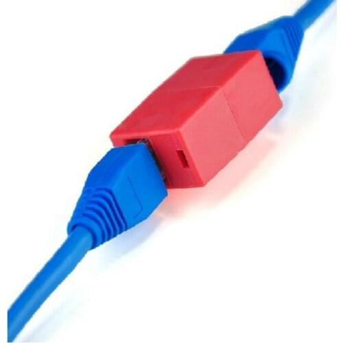 20x Colorful Female To Female Network LAN Connector Adapter Coupler Extender RJ45 Connector Cable Extension Converter