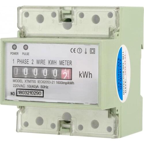 220V 10(40)A Digital 1-phase 2 Wire 4P DIN-Rail Electric Meter Electronic KWh Meter High Quality Discount
