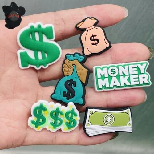 6PCS PVC Cute Money Fridge Magnets Money Maker Dollar Refrigerator Magnetic Sticker Kids Gift Note Sticker Stationery Toy Office