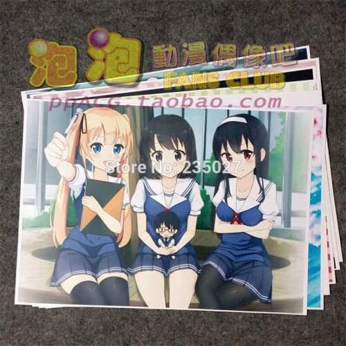 8 pcs/set Anime Saekano How to Raise a Boring Girlfriend poster Kato Megumi wall pictures room sticker toys A3 cartoon posters