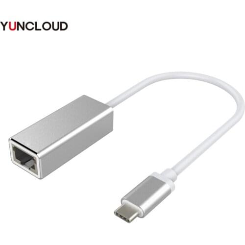 YUNCLOUD USB C Ethernet Rj45 Lan Adapter USB Type C Hub 1000Mbps Gigabit Ethernet USB 3.0 Wired Network Card for MacBook