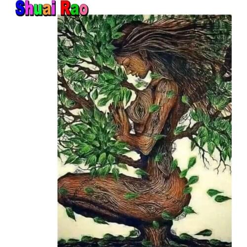 Fantasy tree mother goddess Full Drill 5D DIY Diamond Painting abstract tree diamond Embroidery gift Stitch Home Decor