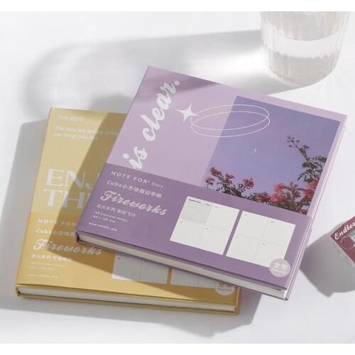 Hardcover Square Notebook Creative Simple Weekly Notebook Students Daily Planning To Do List Journal School Supplies Stationery