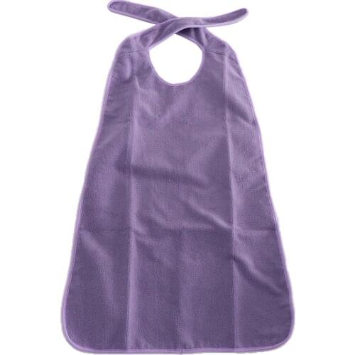 Large Terry Cloth Adult Elders Bibs Waterproof Mealtime Protector Disability Aid Apron 22''x 35