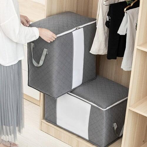 Large-capacity foldable quilt storage bag household clothing pillow blanket storage box finishing bag wardrobe storage bag