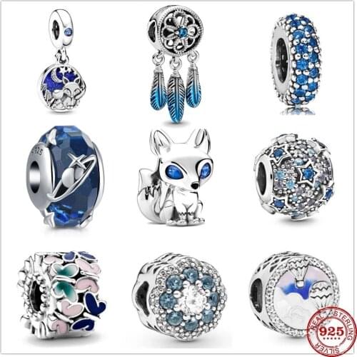 2021 New Sweet Night Starry Fox Hot Air Balloon Butterfly Bead fit Original Pandora Charms Silver 925 Bracelet DIY Women Jewelry