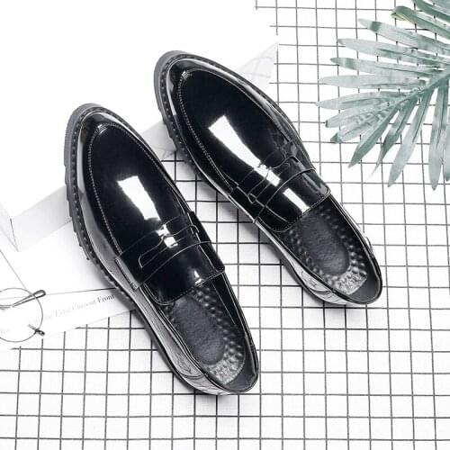 British Style Formal Business Shoes for men Slip on Driving Loafers Man Wedding Party Shoes
