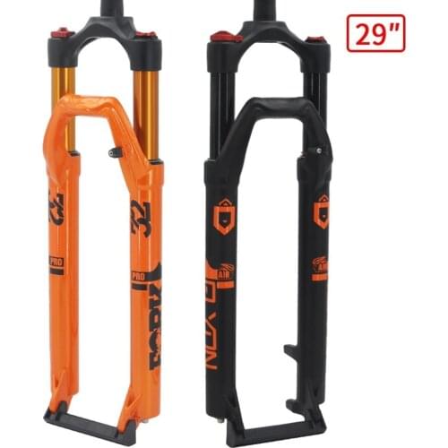 27.5/29 Inch Air Suspension Bike Fork Magnesium Alloy Mountain MTB Bicycle Air Fork Axle 9x100mm Bicycle Fork