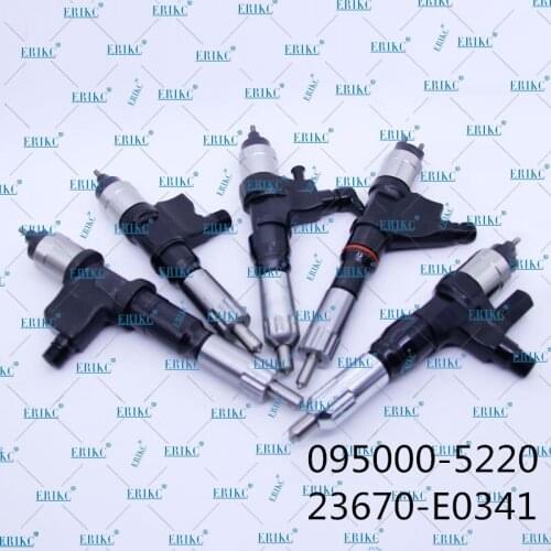 ERIKC 5220 Vehicle Common Rail Fuel Injection 095000-5220 Injector 095000-522# 23670-E0341 for Denso HINO E13C Car Accessories