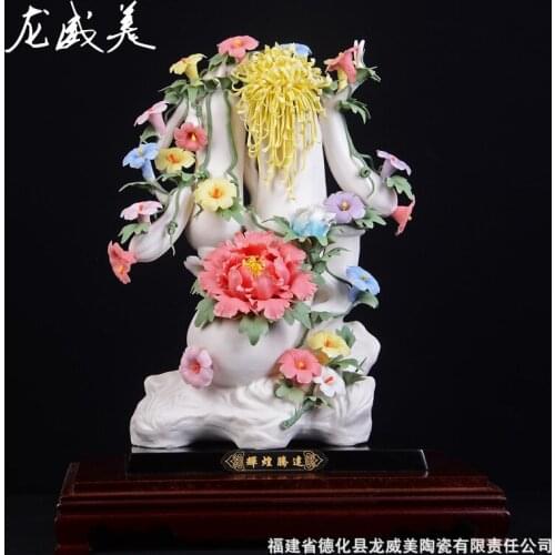 Dehua porcelain handmade feng shui ornaments Home Decoration Crafts Tengda brilliant high-end business gifts