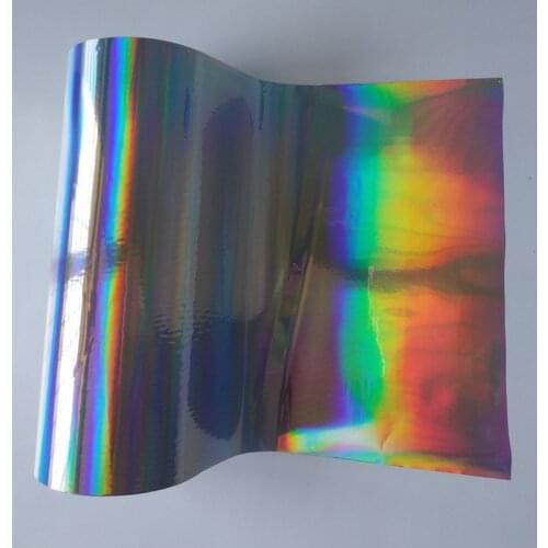 Hot stamping foil silver plain holographic foil hot press on paper or plastic hot foil transfer film