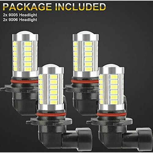 Bulbs 9005 9006 Headlight HB3 HB4 High Low Beam 1200LM 33 SMD 5630 LED