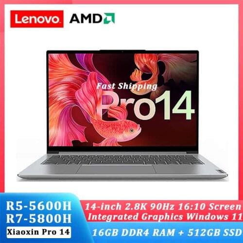 Lenovo Laptop new 2021 xiaoxin Pro14 AMD Ryzen 7 5800H 16GB ram 512G SSD Full screen ultrathin laptop