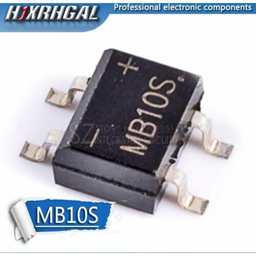 50PCS MB10S SOP-4 1000V 0.5A bridge rectifier new and original IC Hot Products