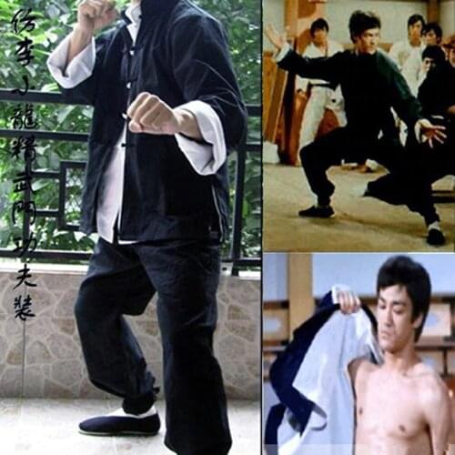 Mens Classic Tang suits Kung Fu Martial Arts Uniforms Set of 3 Wing Chun Outfit Uniform