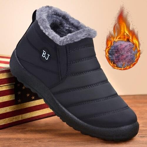 2021 New Men Women Snow Boots Fashion Winter Warm Boots Outdoor Waterproof Velvet Warm Men Shoes