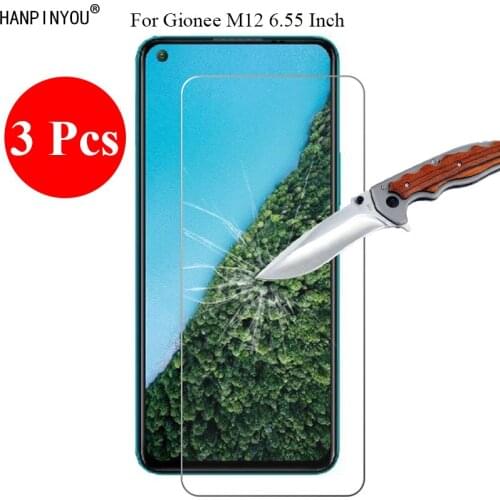 3 Pcs/Lot New 9H 2.5D Tempered Glass Screen Protector For Gionee M12 6.55" Protective Film + Clean Tools