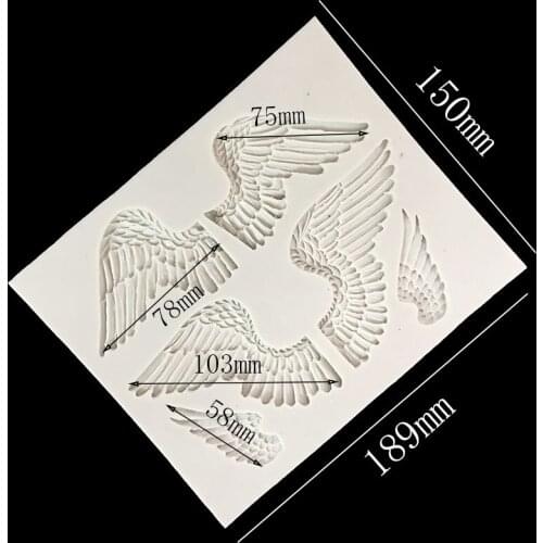 New Angel wings Silicone mold Fondant cake decorating tools chocolate candy Baking mold Kitchen accessories