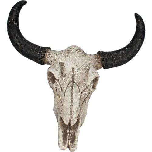 Animal Head Wall Sculptures Single Decorative Coat Hook -Bull Head