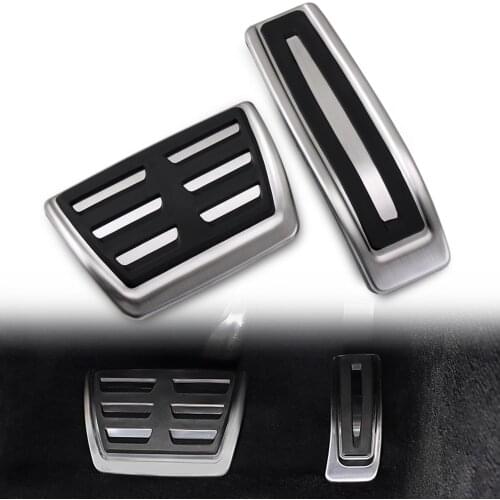Stainless Steel Gas Accelerator Fuel Brake Pedals AT Plate Pad For Audi Q7 Porsche Cayenne for Volkswagen Touareg 2007-2015